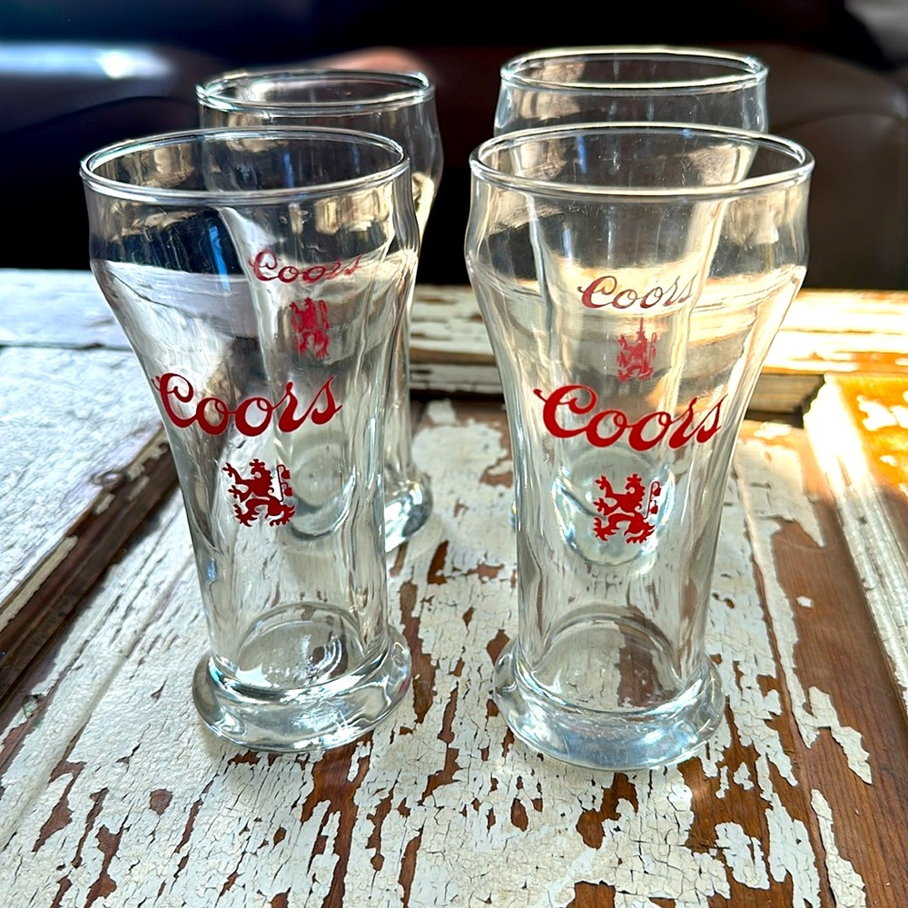 Vintage Coors Beer glasses